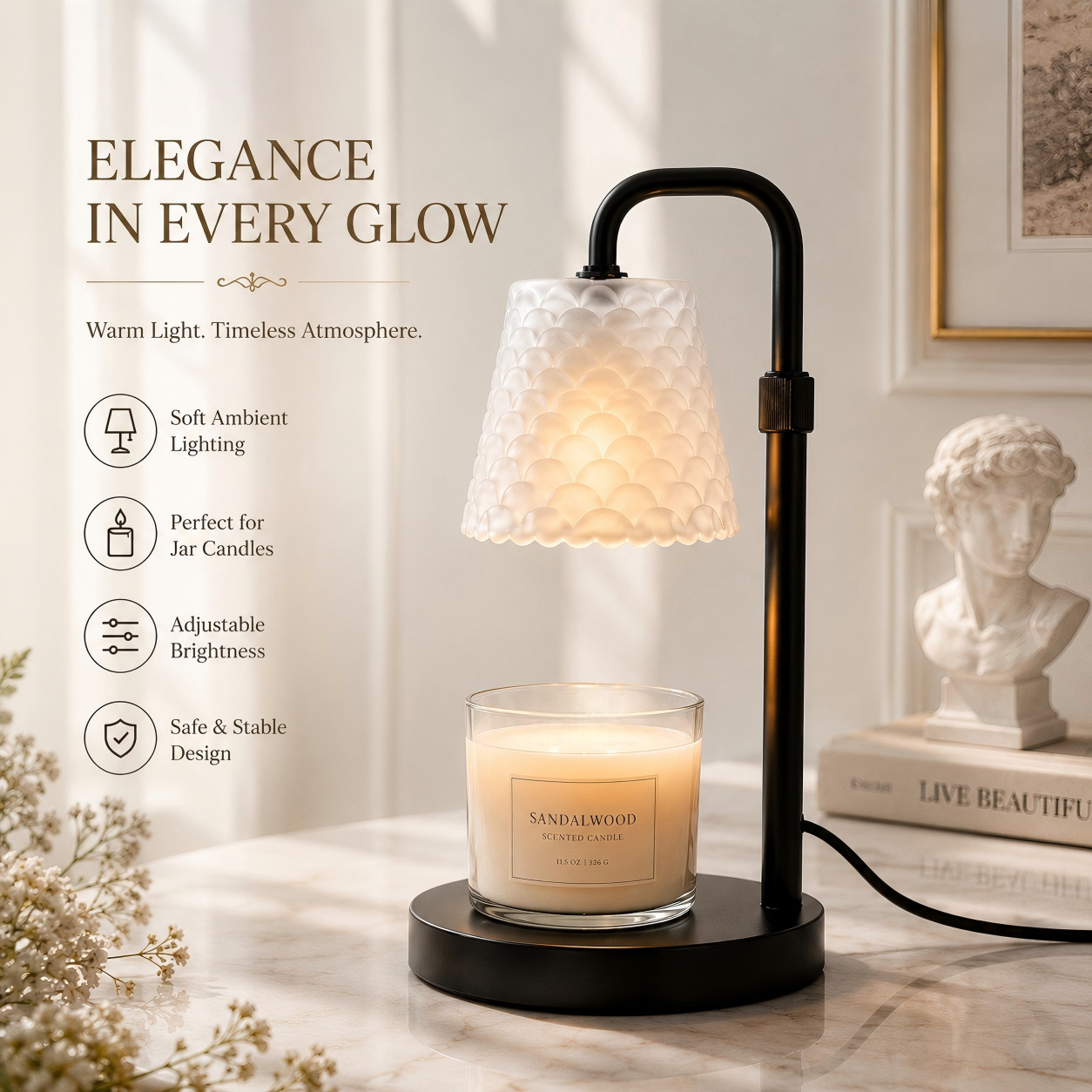 Adjustable Candle Warmer Lamp  - Candle Wax Scale 리뷰 및 가격
