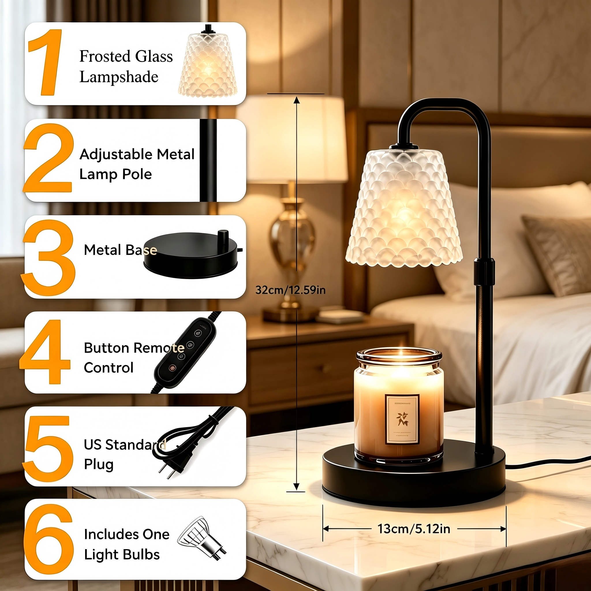 Adjustable Candle Warmer Lamp  - Candle Wax Scale 리뷰 및 가격