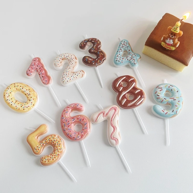 Sweet Donut Number Candle 0-9  - Zebra Candle Supplies 리뷰 및 가격