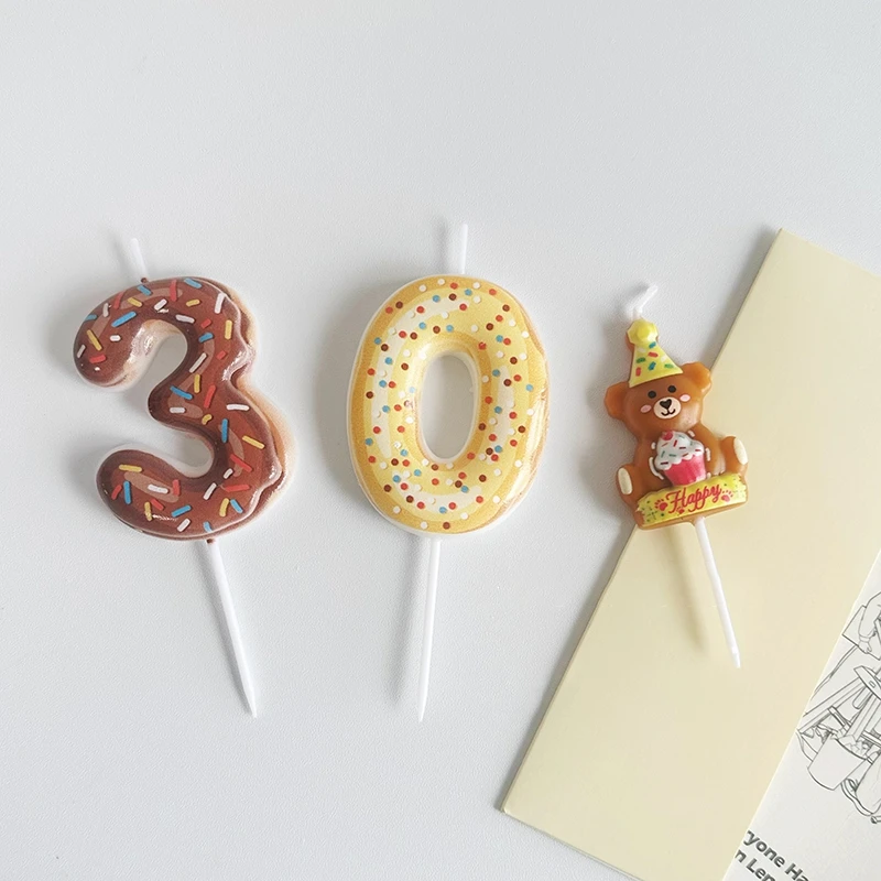 Sweet Donut Number Candle 0-9  - Zebra Candle Supplies 리뷰 및 가격