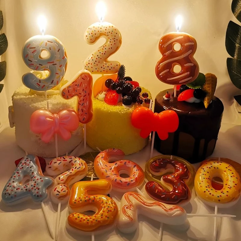 Sweet Donut Number Candle 0-9  - Zebra Candle Supplies 리뷰 및 가격